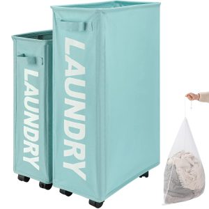 X-Large Slim Rolling Laundry Basket on Wheels