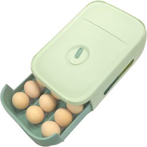 Drawer-Type Egg Storage Box - Green